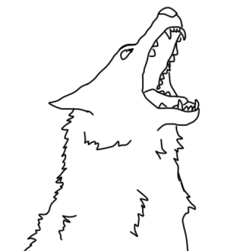 461x515 Beautiful Looking Wolf Outline Howling Free For Use By