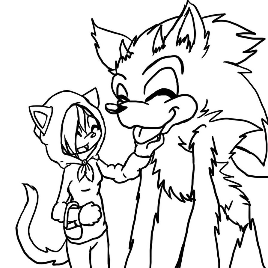 894x894 Wolf Outline Drawing