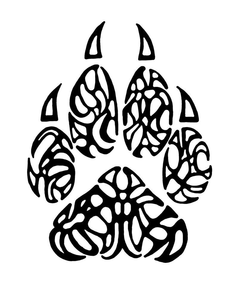 805x992 Tattoo Design Wolfpaw By Mittelfranke