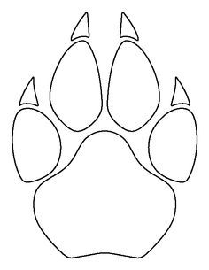 236x305 Cougar Paw Print Pattern. Use The Printable Outline For Crafts