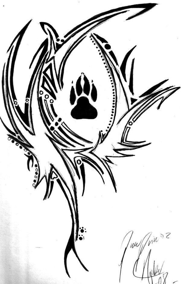 600x941 Wolf Paw Tribal By Artemisthehuntress