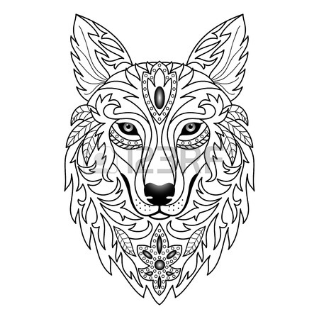 450x450 5,695 Wolf Head Stock Illustrations, Cliparts And Royalty Free
