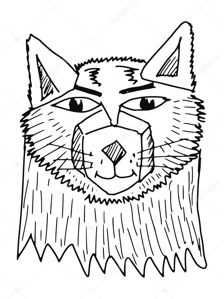 768x1024 Portrait Of Wolf Stock Vector Perysty