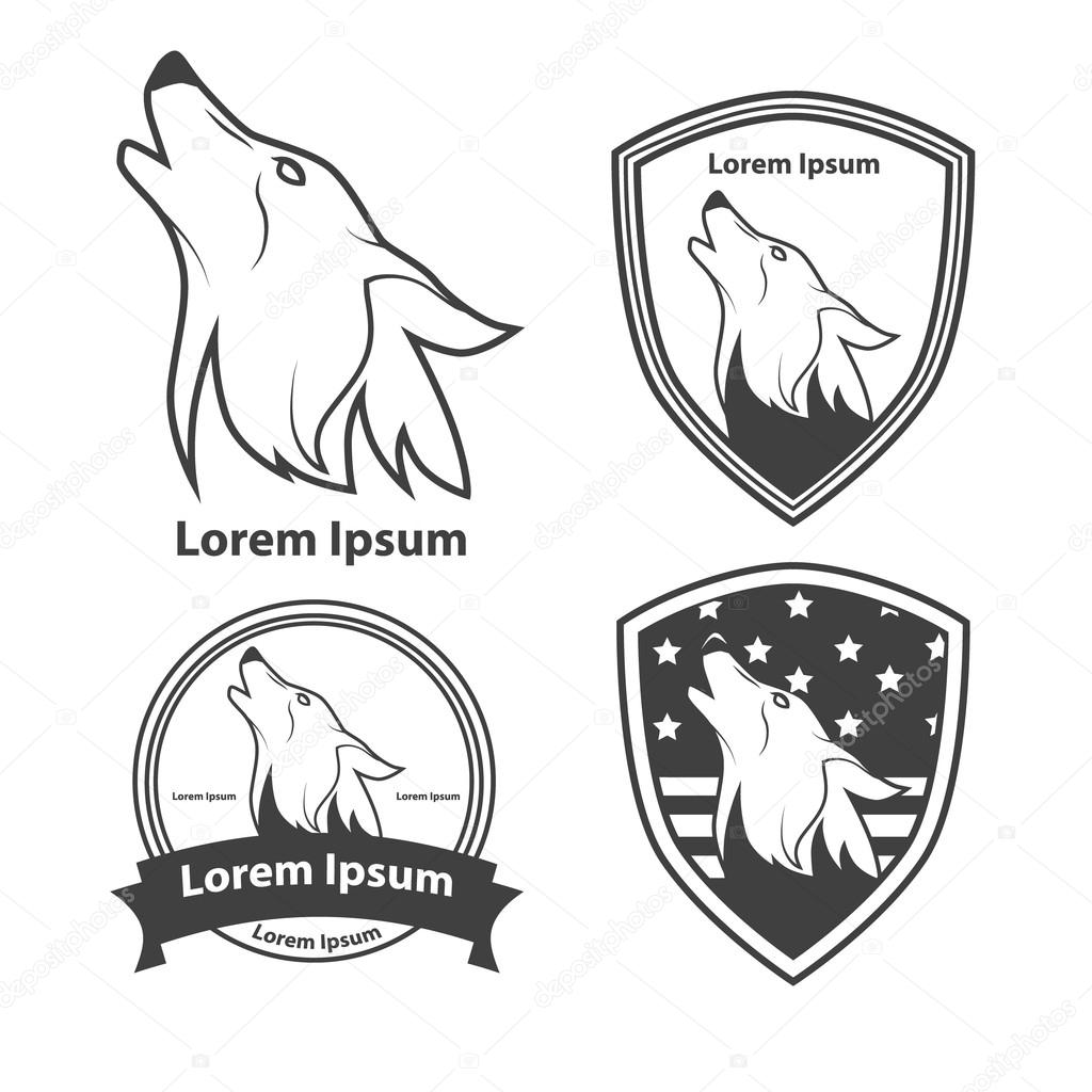 1024x1024 Wolf Head American Profile Stock Vector Evgenybornyakov