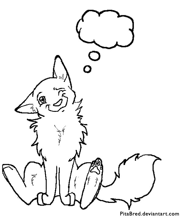590x733 Wolf Pup Lineart By Baetyl