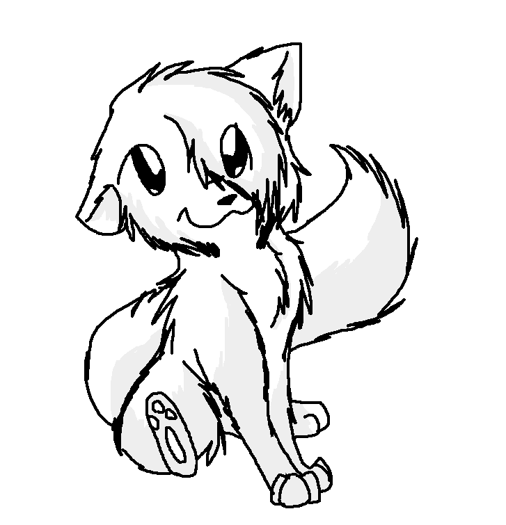 727x755 Wolf Pup Lineart By Moonlightdragonstar