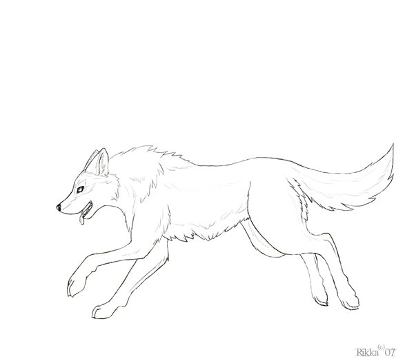 600x527 Run Wolf Line By Kraven Foxy