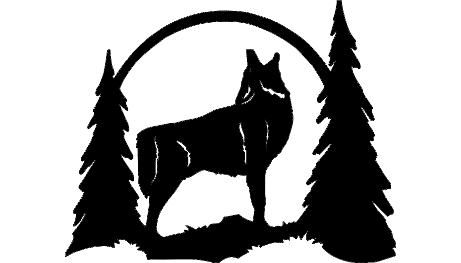 930x532 Howling Wolf Silhouette Dxf File Free Download