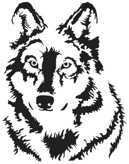 259x330 New Custom Screen Printed T Shirt Wolf Silhouette Animal Small