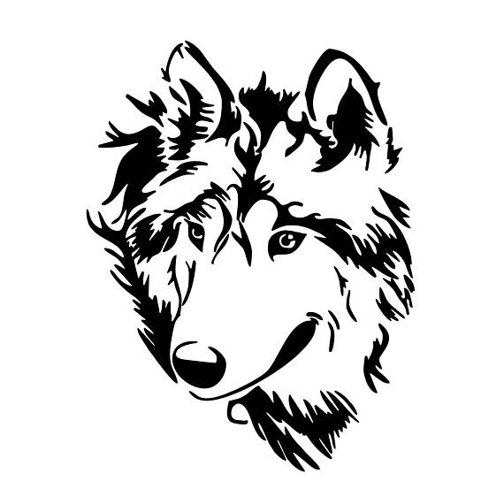 570x570 Wolf Head Graphics Svg Dxf Eps Png Cdr Ai Pdf Vector Art Clipart