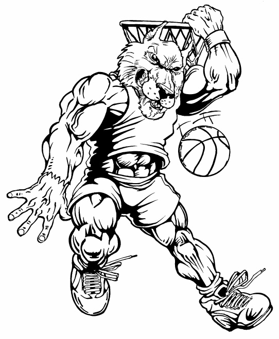 542x659 Drawings Of Wolf Playing Basketball Wolves Art Silhouettes