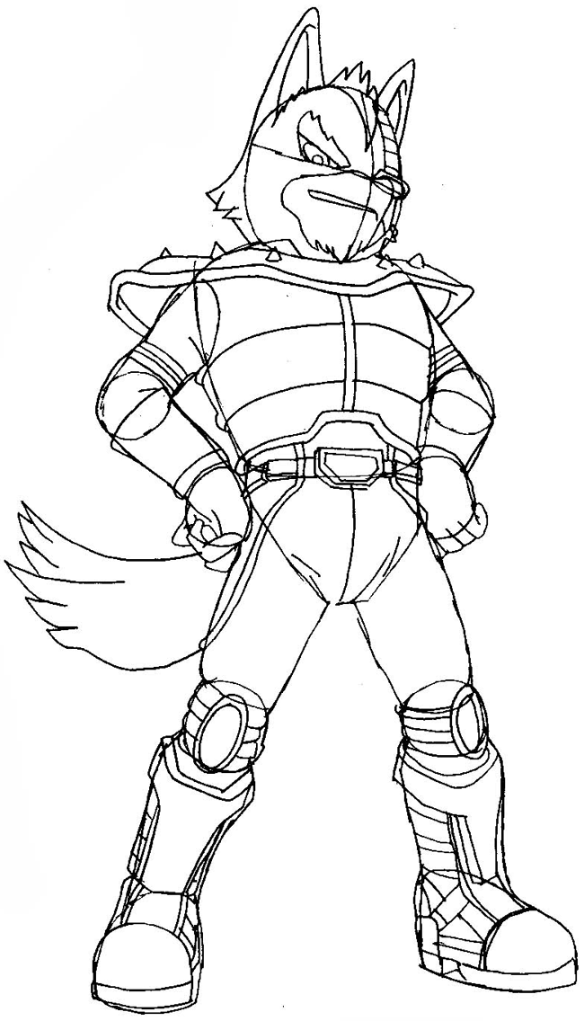 650x1136 How To Draw Wolf O'Donnell From The Star Wolf Team With Easy Step