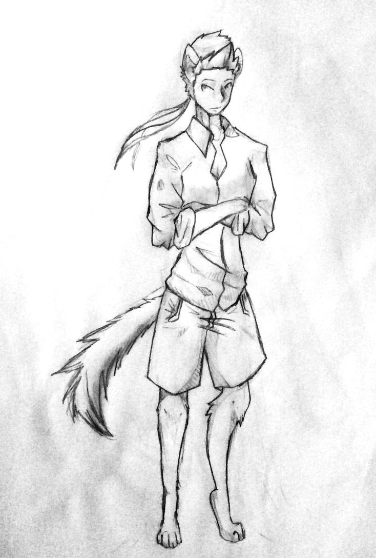 Wolf Standing Drawing at GetDrawings | Free download