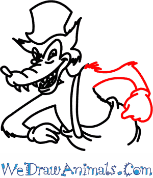 300x350 How To Draw Big Bad Wolf