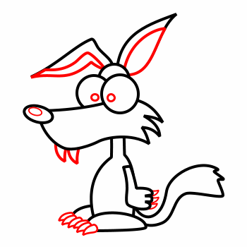 350x350 Drawing A Cartoon Wolf