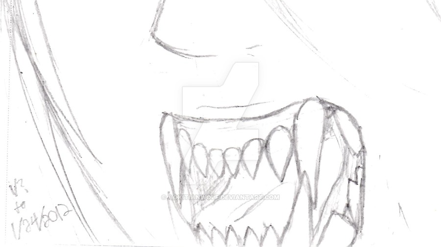 900x504 Wolf Teeth In Human Mouth She's No Human! By Aokitianwolf