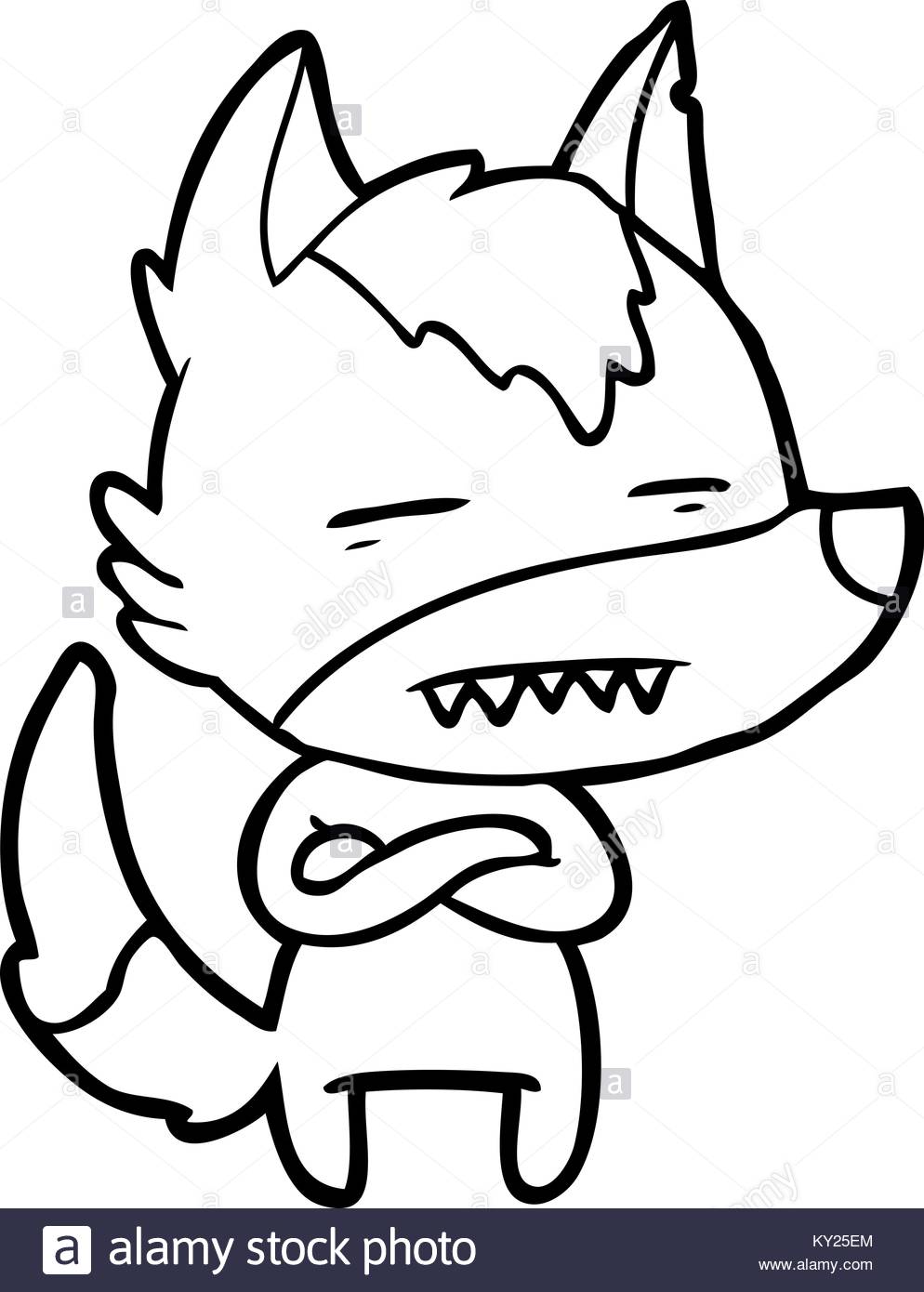 994x1390 Cartoon Wolf Showing Teeth Stock Vector Art Amp Illustration, Vector