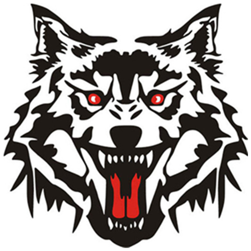 800x800 Car Styling Animal Totem Stickers Ferocious Wolf Head 3d Vinyl