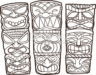 380x298 Totem Pole Clipart Drawn