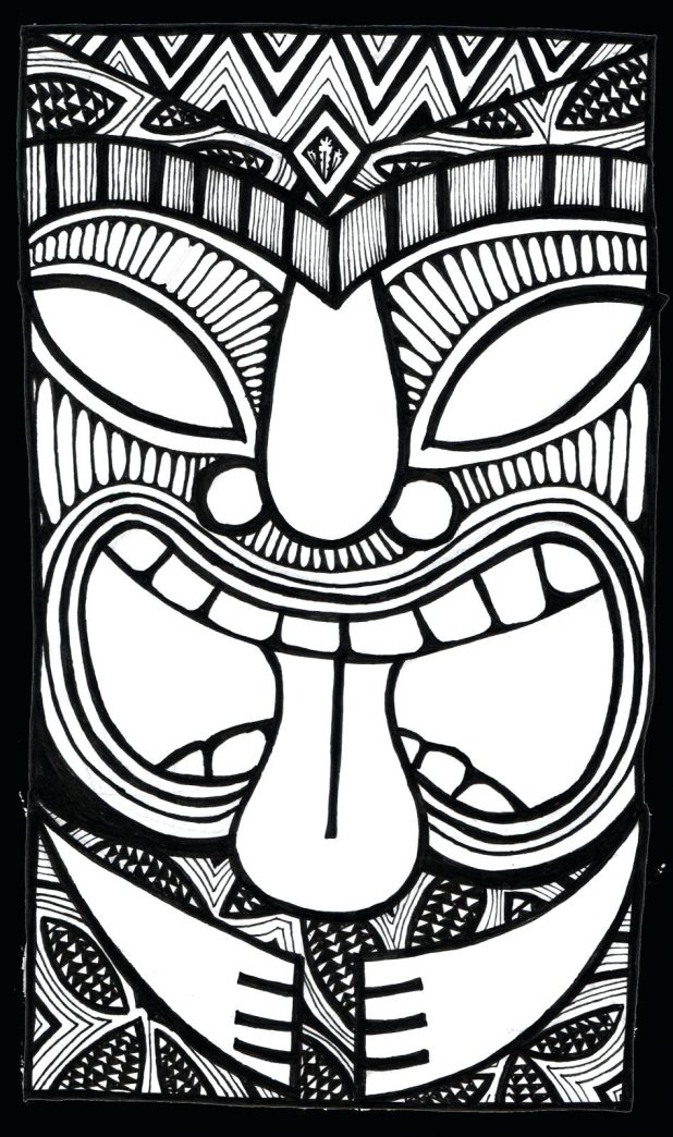618x1044 Woman Free Totem Pole Coloring Sheets Hawaiian Pages Faces Totem