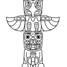 216x216 Eagle Totem Pole Drawing