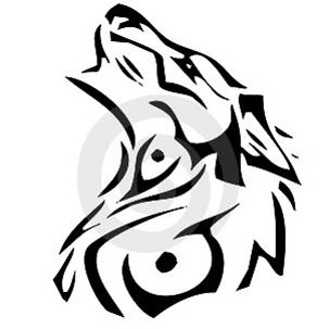303x303 Wolf Tattoo On Tribal Art All Tattoo Idea