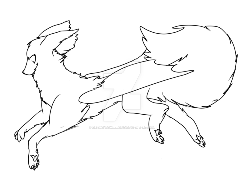 1024x768 Jumping Wolf (Wings) Base By Dragonscalelol10