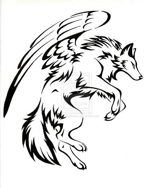 512x627 Wolf With Wings Wolves With Wings Wolf And Drawings