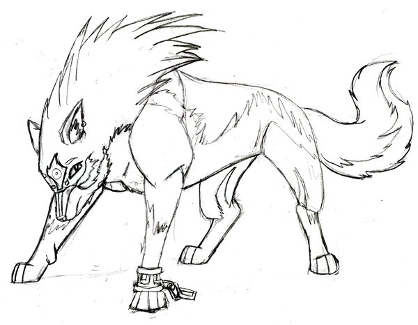 600x466 Link The Wolf Sketch By Arabdiggaren