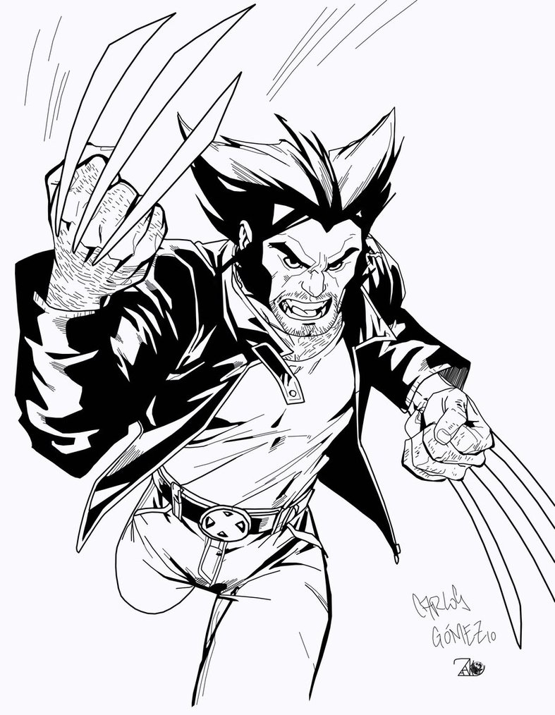 787x1014 Wolverine Cartoon Drawing