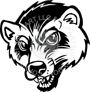 353x361 Badger Head