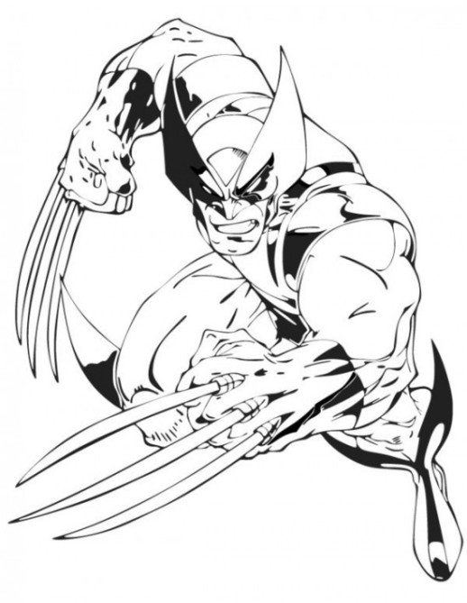 518x669 Classy Idea Wolverine Coloring Pages Printable X Men Super Heroes