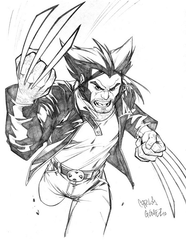 600x774 Wolverine Cartoon Sketches By Benjaminbitton