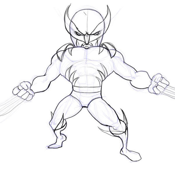 600x580 How To Draw Wolverine 13
