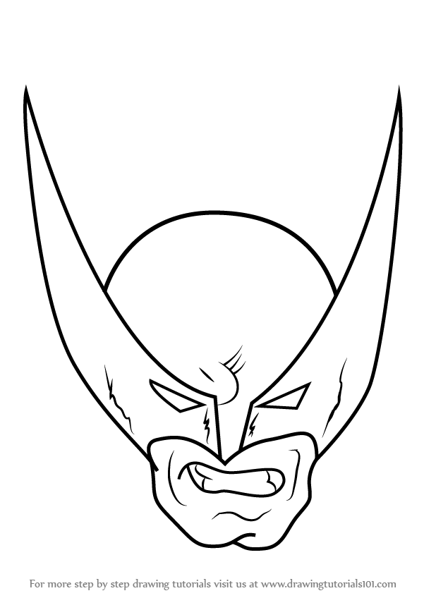 601x848 Learn How To Draw Wolverine Head (Wolverine) Step By Step