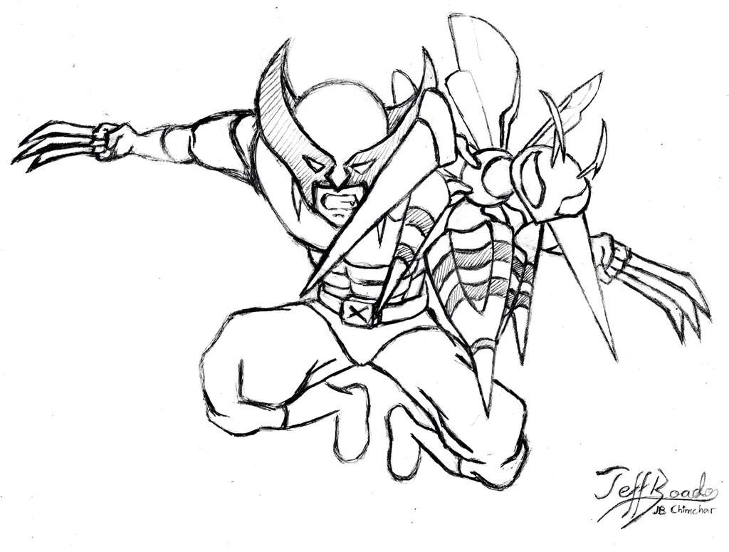 1024x775 My Wolverine Drawing Comics Amino