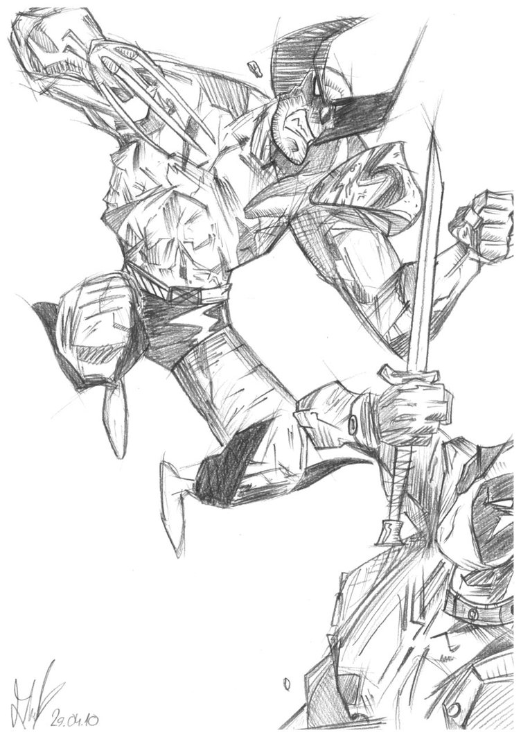 752x1063 Wolverine Vs Deadpool By Pumpkinbrain