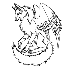230x230 Anime Wolf Coloring Pages
