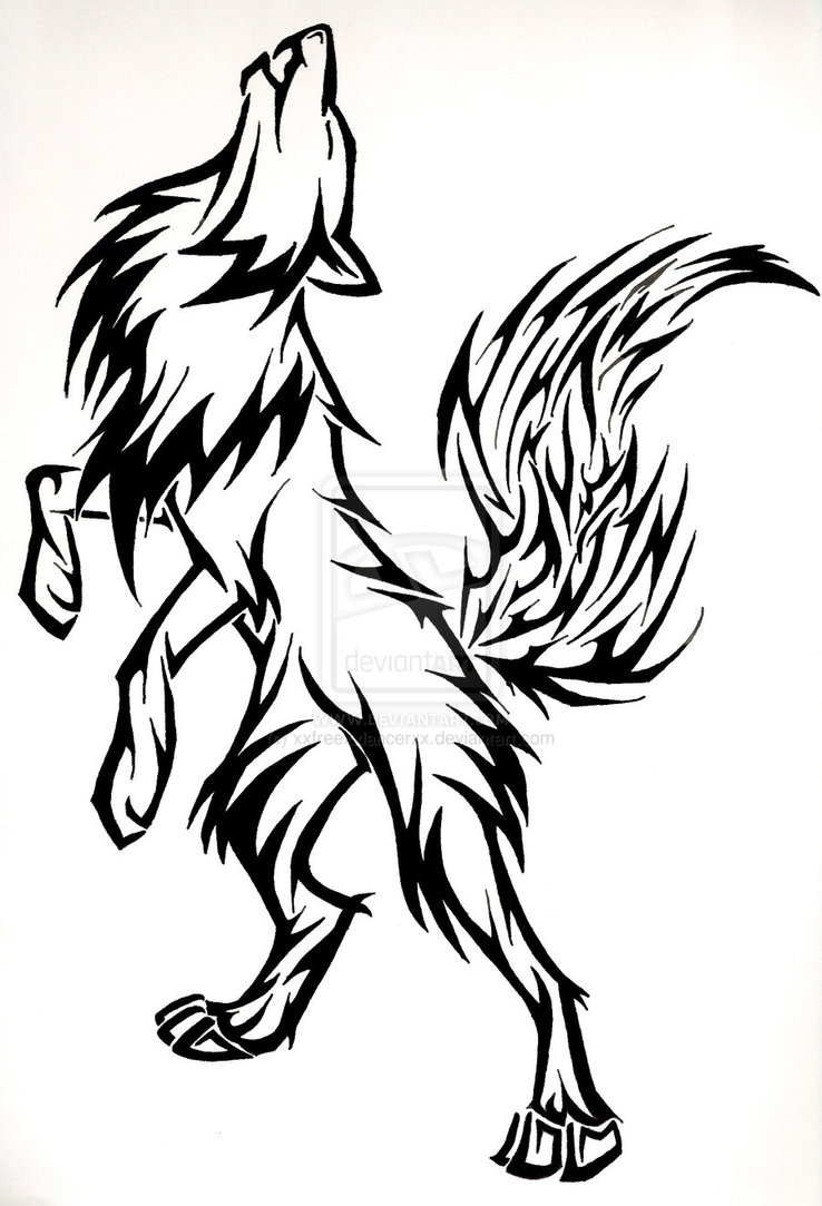 738x1083 Drawing Wolf Howling Clipart