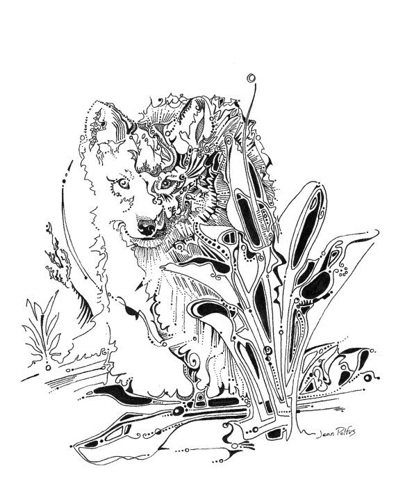 570x706 Drawn Wolf Artwork