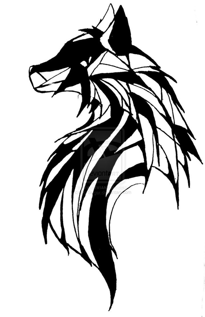 719x1112 Black And White Wolf Drawing Sketch Clipart Wolf