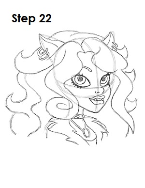 300x388 How To Draw Clawdeen Wolf