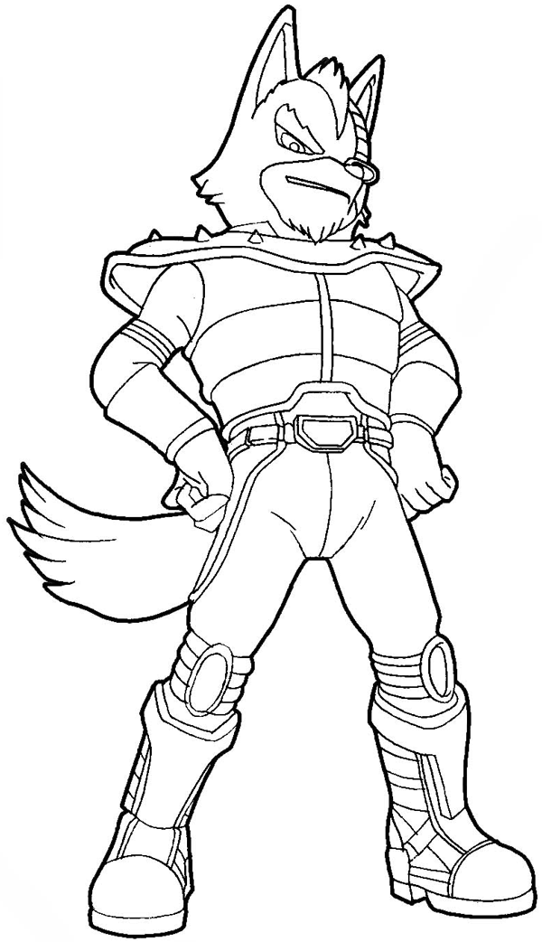 600x1042 How To Draw Wolf O'Donnell From The Star Wolf Team With Easy Step