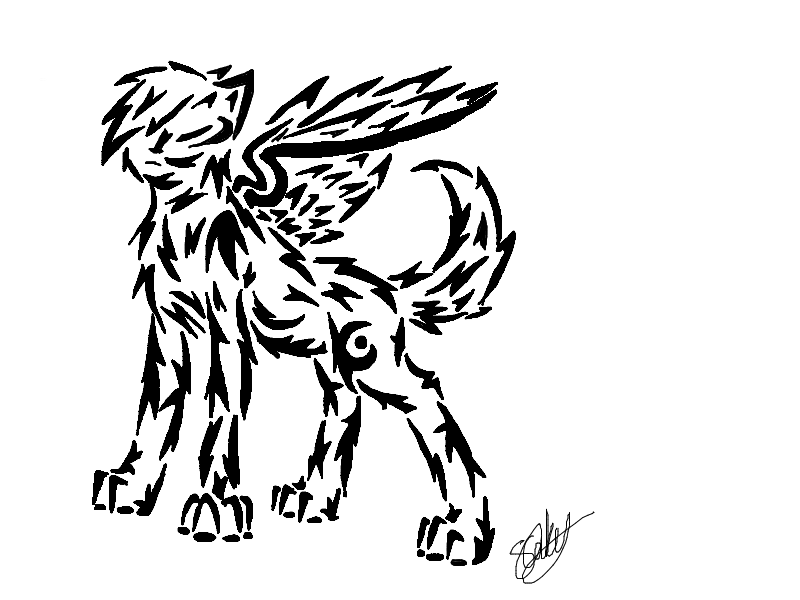 800x600 Drawings Of Tribal Wolves With Wings
