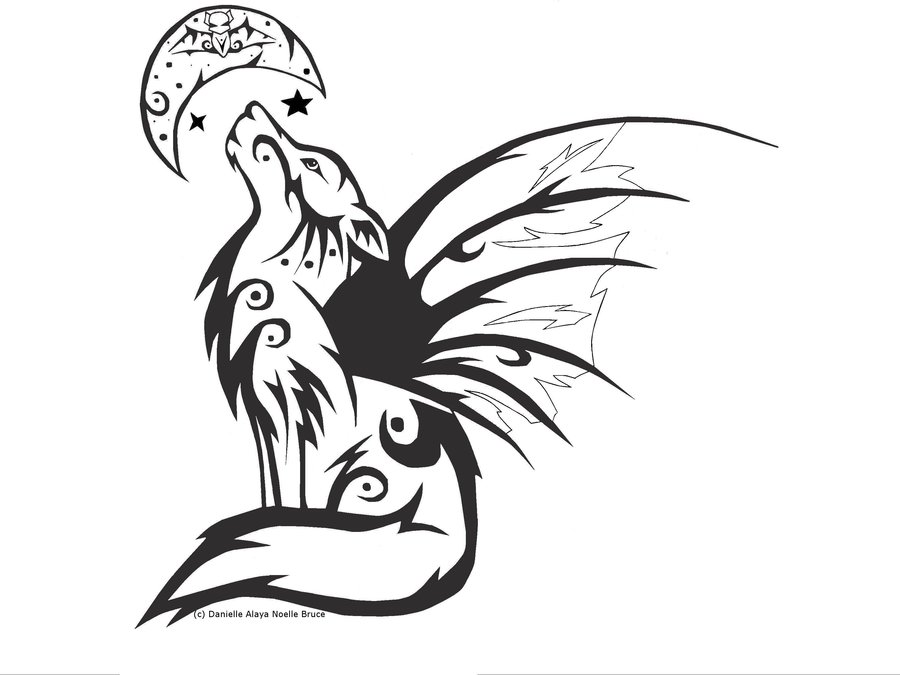 900x675 Wolf Drawings With Wings Tattoos Pictures To Pin