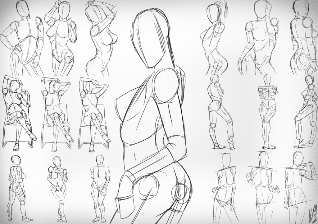 1024x720 Female Sketching 1 By Noblecrimson