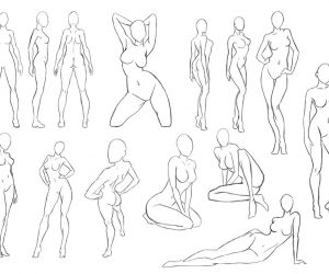 300x250 Female Body Drawing 5 Mujeres Body Drawing, Female