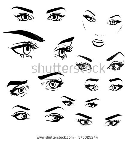 450x470 Drawn Eyeball Female Eye