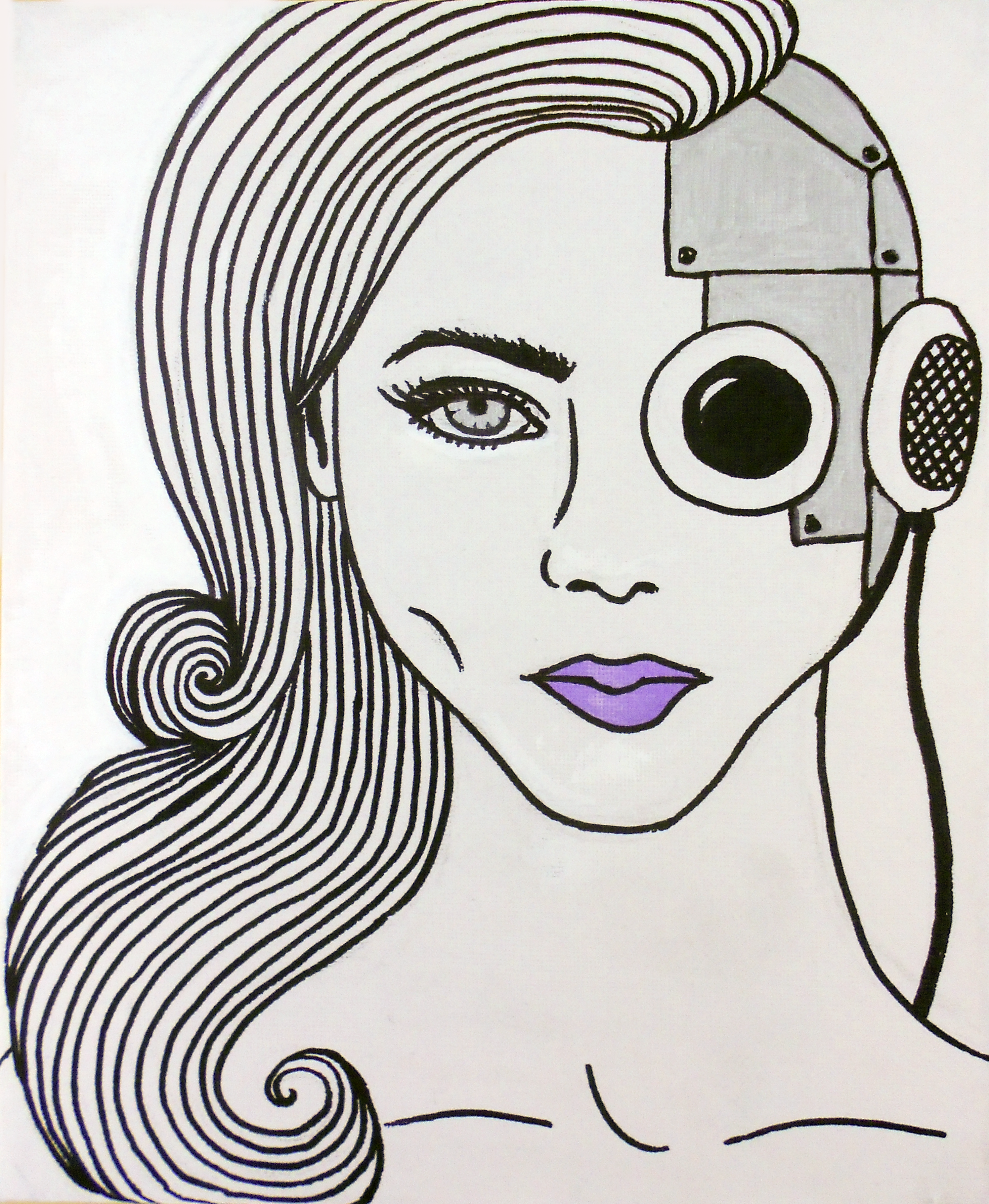 2944x3584 Female Robot Drawing Sharpie Android Julie Erin Designs