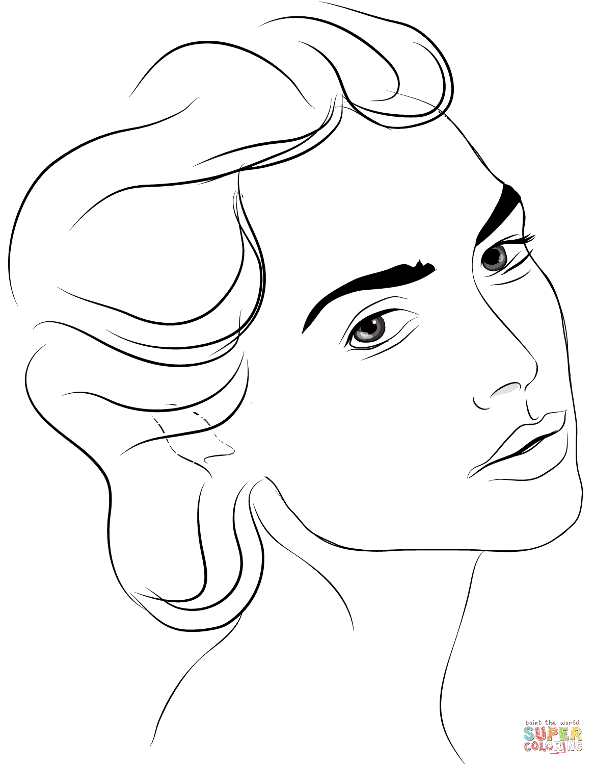 1166x1500 Woman's Face Coloring Page Free Printable Coloring Pages